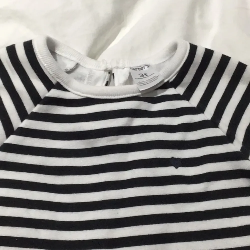 Carters 3t black white top w/tutu worn once